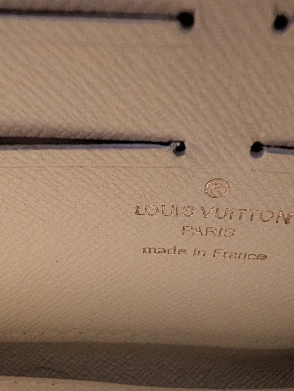 Louis Vuitton Beige and Gray Checkered Wallet Authentic New